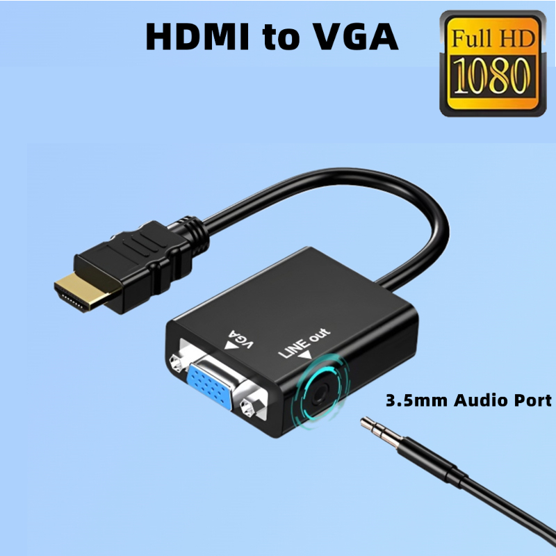 Hdmi Vga Adapter - HDMI-متوافق مع VGA مع الصوت HDMI