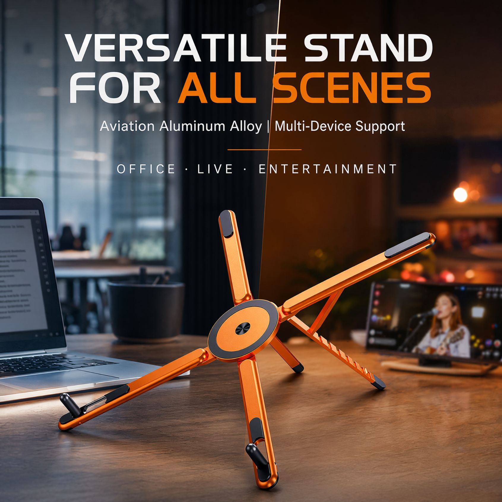 Laptop Accessories Distributor - حامل لابتوب مغناطيسي قابل للطي من