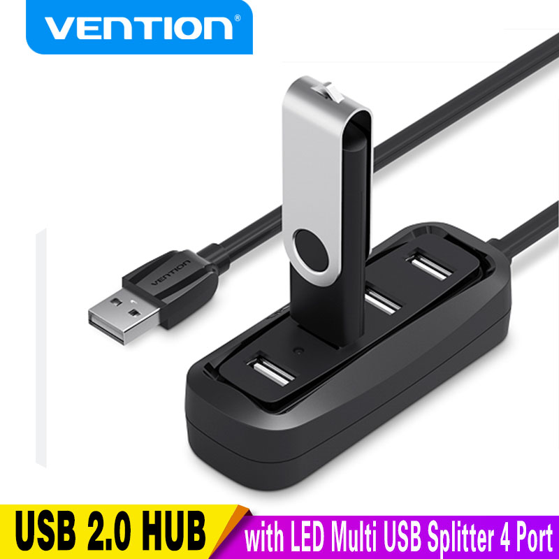 Laptop Electronics Accessories - Vention-محور USB مع جهاز تقسيم ليد