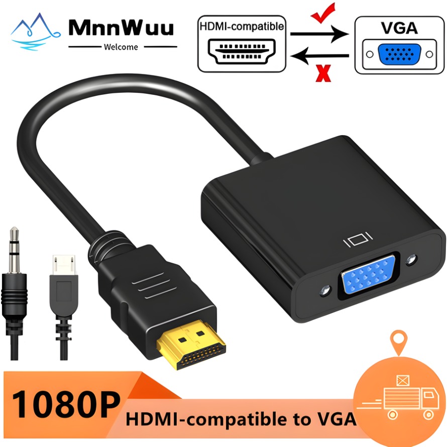 Hdmi Vga Adapter - 1080P HDMI-متوافق مع محول VGA مع