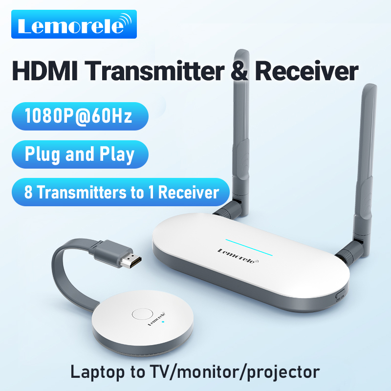 Hdmi Vga Adapter - جهاز إرسال فيديو HDMI لاسلكي Lemorele-جهاز