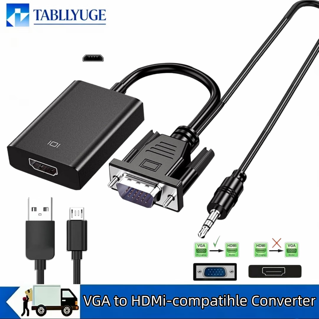 Hdmi Vga Adapter - محول VGA إلى HDMI متوافق بدقة