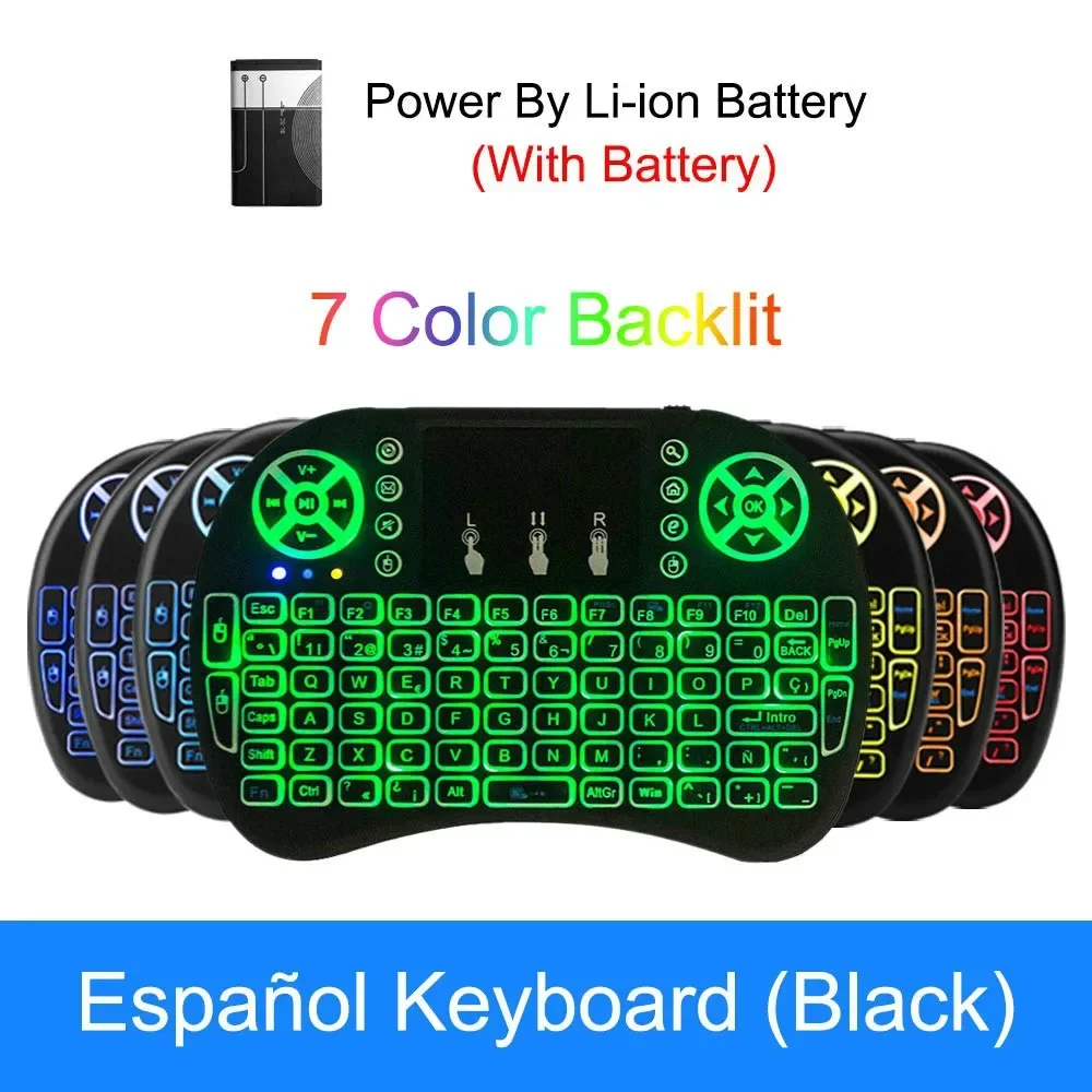 ماوس هوائي صغير I8 بإضاءة خلفي - مراجعة Laptop Accessories Combo وسعره