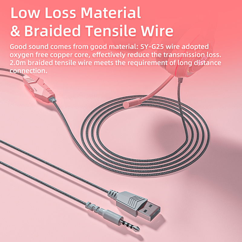 سماعة رأس للألعاب باللون الورد - مراجعة Laptop Accessories Headphones وسعره