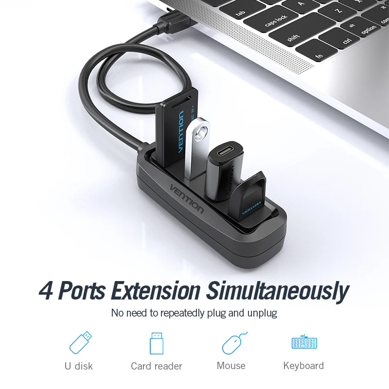 Vention-محور USB مع جهاز تقسيم - مراجعة Laptop Electronics Accessories وسعره
