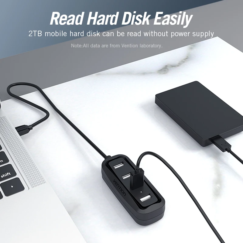 Vention-محور USB مع جهاز تقسيم - مراجعة Laptop Electronics Accessories وسعره