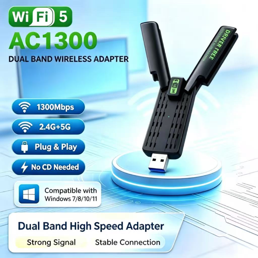 محول لاسلكي USB ثنائي النطاق ب - مراجعة Laptop Electronics Accessories وسعره