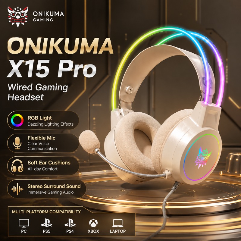 سماعة ألعاب ONIKUMA X15 Pro سل - مراجعة Laptop Accessories Headphones وسعره