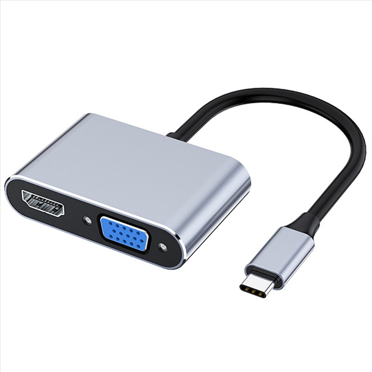 *ABDH 2X USB C إلى HDMI VGA مح - مراجعة Hdmi Vga Adapter وسعره