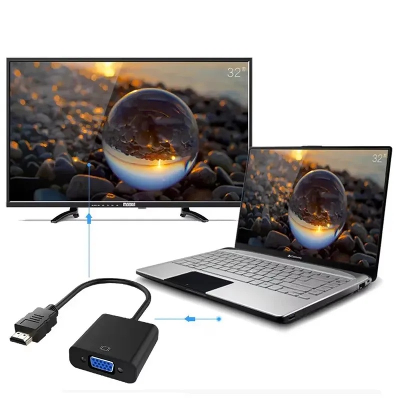 1-4 مجموعات من محولات كابل HDM - مراجعة Hdmi Vga Adapter وسعره