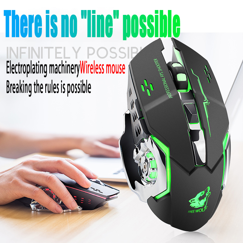Wolf-X8 مجاني لاسلكي شحن ماوس  - مراجعة Laptop Electronics Accessories وسعره
