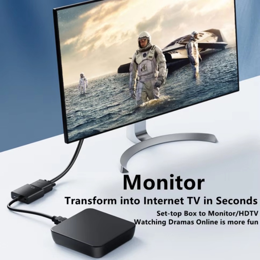 1080P HDMI-متوافق مع محول VGA  - مراجعة Hdmi Vga Adapter وسعره