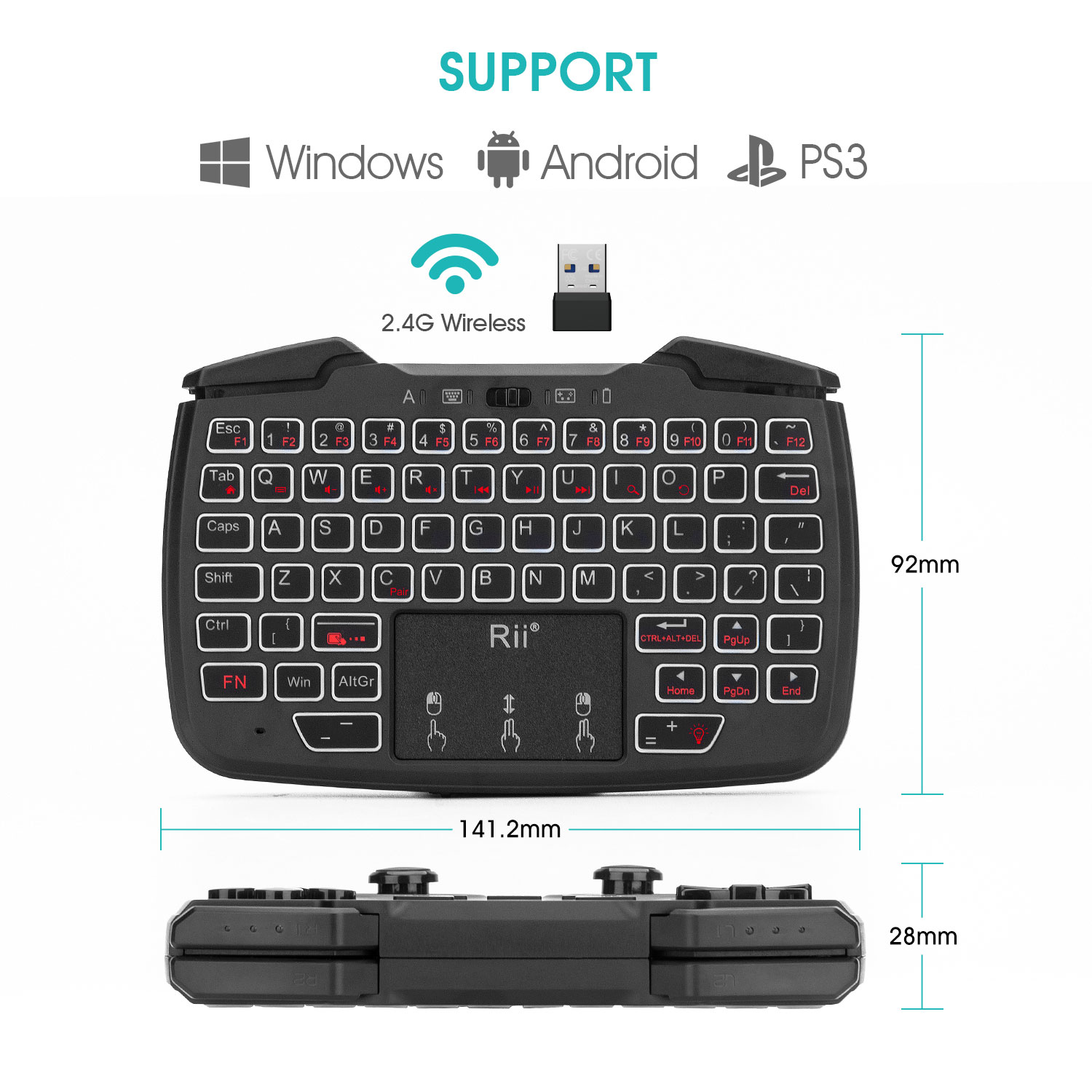 ري آي آي آر كي 707 وحدة تحكم ل - مراجعة Laptop Accessories Combo وسعره