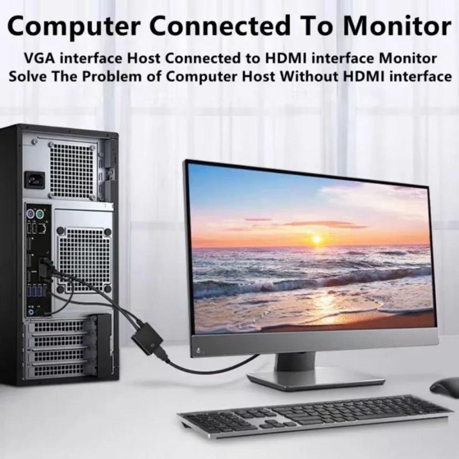 محول VGA إلى HDMI متوافق بدقة  - مراجعة Hdmi Vga Adapter وسعره